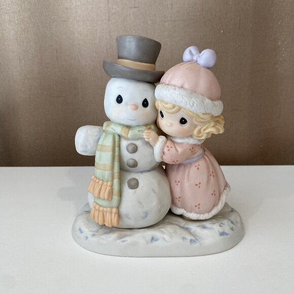 Precious Moments‎ “Snow Man Like My Man” Figurine 6.5"x6" - Picture 1 of 4